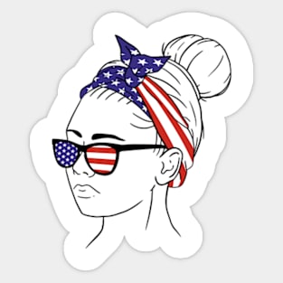 4th Of July Lady Sticker